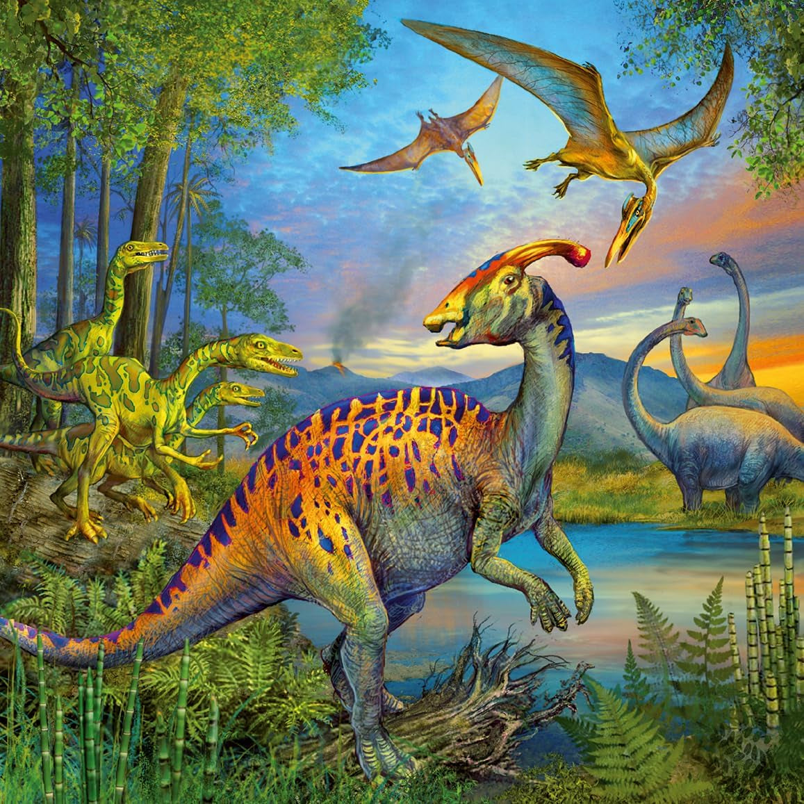 Puzzle dla dzieci Ravensburger - 09317 Fascynacja dinozaurów - 3x49 elementów Puzzle dla dzieci od 5 lat Puzzle Naty Shop