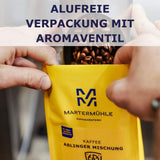 Martermühle Mocny krem ​​do espresso 500g | Arabika/Robusta | Smaki: Ciemne kakao, orzech laskowy | Jasno palone całe ziarna espresso, niska kwasowość