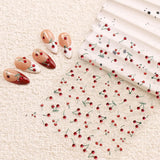 JMEOWIO 3D Nagelsticker Kirsche Nail Art Naklejka Selbstklebend Nagelaufkleber 5D Stereoskopisch Dekoration Nageldesign Zubehör 1 Blatt