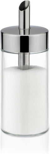 Szklany shaker Tescoma ze szczotkowanej stali nierdzewnej, idealny do białego/brązowego cukru, 225 ml