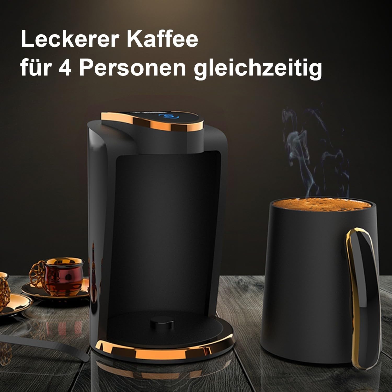 Turecka kawiarnia Inca | Maszyny Türk Kahve | 250ml (1-4 filiżanek) | 400W | IKM-01 | Ochrona przed rozlaniem i gotowaniem bez wody | Płyta grzewcza ze stali nierdzewnej | Automatyczne wyłączanie | Dla doskonałej kawy po turecku