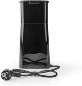 Espressor NEDIS - Kawa filtrowana - 0,4 l - 1 filiżanka - Timer - Czarny / Srebrny