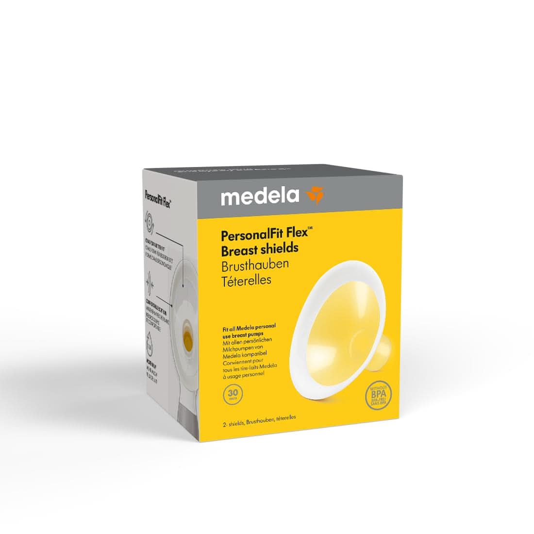 Osłona piersi Medela Personalfit Flex Akcesoria Pożywienie i karmienie piersią Baby Naty Shop Biały XL (opakowanie 2 szt.)
