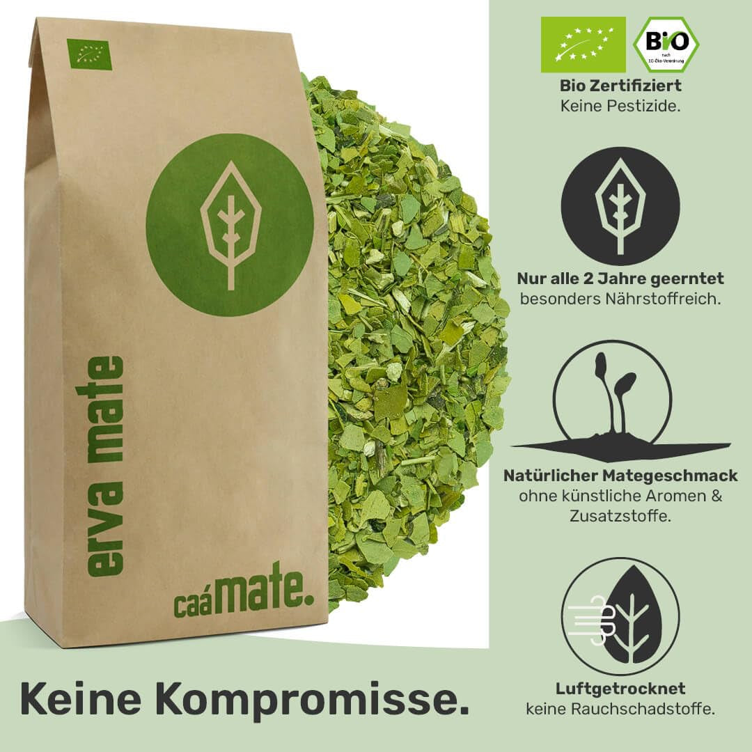 Zestaw do degustacji herbat Mate ● 4 odmiany organicznej herbaty Mate ● po 100 g Erva Mate + Yerba Mate + Herbata Green Mate + Herbata Palona Mate
