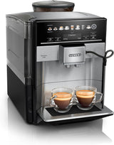 Automatyczny ekspres do kawy Siemens EQ.6 plus s700 TE657503DE, do wielu specjałów kawowych, spieniacz do mleka, młynek ceramiczny, podwójna funkcja kawy, zapobiega osadzaniu się kamienia, automatyczne czyszczenie parą, 1500 W, stal nierdzewna
