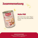 animonda Carny Adult Single Protein Pure Chicken (6 x 400g), mokra karma dla dorosłych kotów z jednym źródłem białka, mokra karma dla dorosłych kotów, bez zbóż i bez cukru