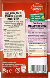 Bamboo Garden - Teriyaki Seasoning Mix , Gewürzmischung für Teriyaki , Für 4 Portionen , Ohne Geschmackverstärker und Konservierungsstoffe , 1 x 25 g (Verpackungsdesign kann abweichen)