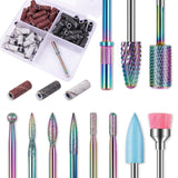 Bity Depvko 30 Stück Nagelfräser Aufsätze, 3/32'' Keramik Bohrer Für Nägel Acryl Diamant-Nagelhaut-Efile-Hartmetall-Retferner Für Zuhause Salon Gel, Maniküre Pediküre-Werkzeuge (Inklusive 3 Etueln)