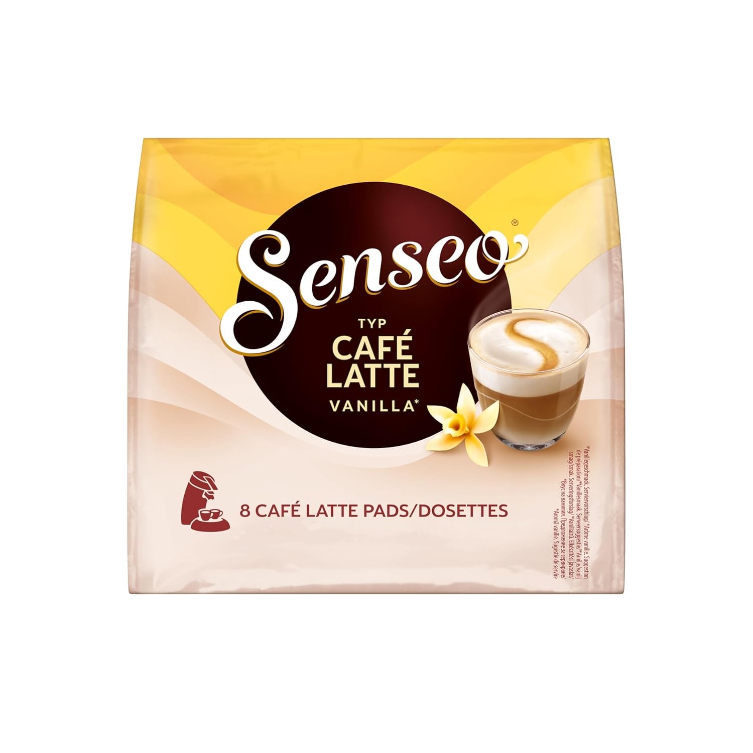 Senseo Pads Café Latte Vanilla, 5 x 8 Getränke, 40 kapsułek Kaffeepads