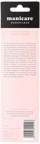 Odpychacz do skórek i środek do czyszczenia paznokci, profesjonalne narzędzie do manicure/pedicure, dwugłowicowa stal nierdzewna, idealny do przerośniętych skórek, czyści pod i wokół paznokci, usuwa lakier do paznokci