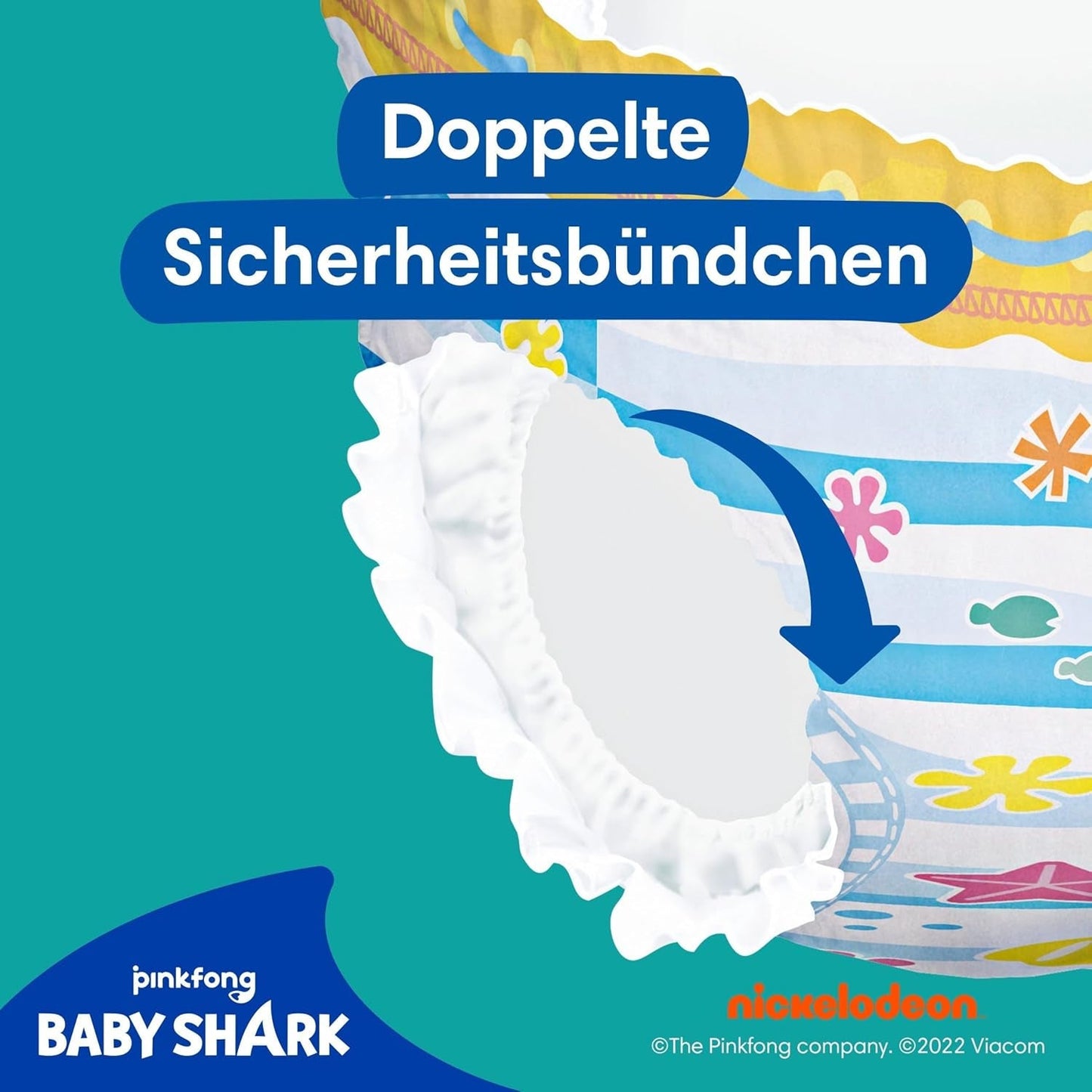 Pampers rozmiar 5-6 Splashers Baby Shark Edycja limitowana 10 szt. Jednorazowe pieluszki do pływania zapewniające bezpieczną ochronę wody