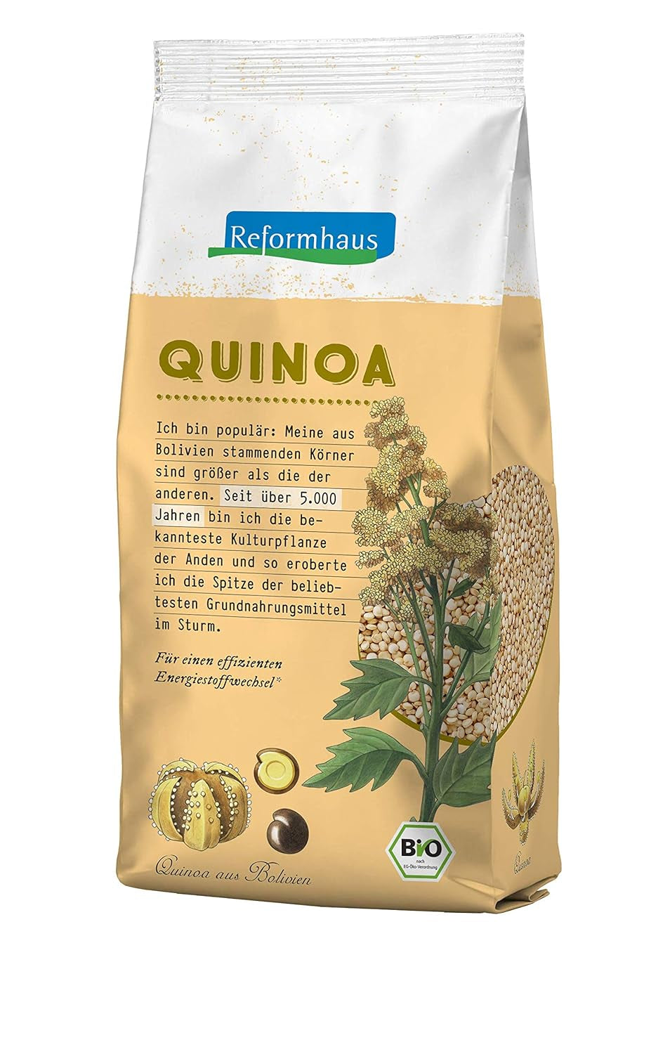 Komosa ryżowa biała cała, bezglutenowa, ekologiczna, 500g