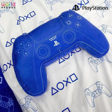 Świat postaci: Oficjalnie licencjonowana poduszka w kształcie kontrolera Playstation, projekt słuchawki, wypchana pluszowa poduszka | Niebieskie standardowe poduszki Naty Shop, idealne do dekoracji sypialni lub zabaw