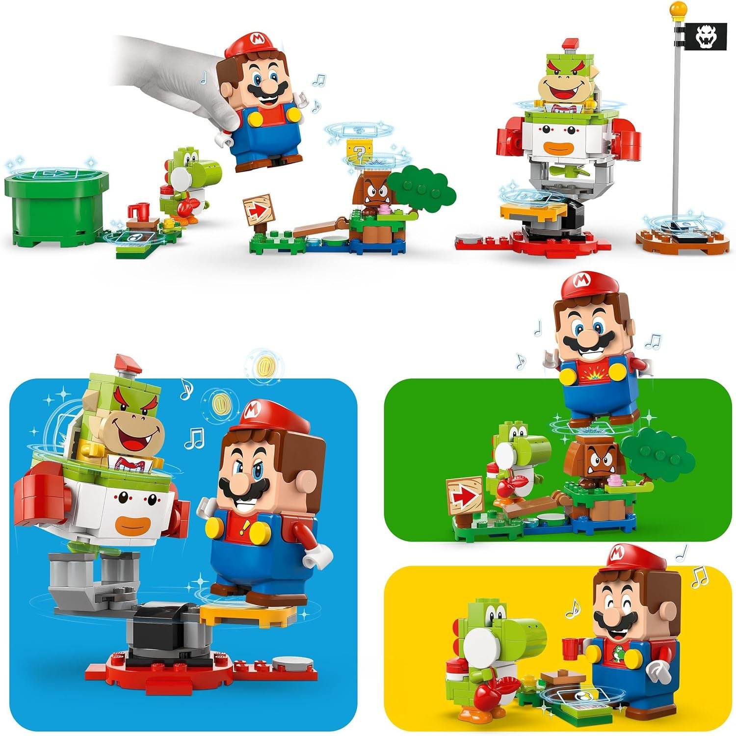 LEGO Super Mario Adventure z interaktywnym Mario, zestaw wózka młodszego klauna, zabawka Yoshi, prezent Nintendo dla chłopców, dziewcząt i graczy w wieku od 6 lat 71439 Zestawy do budowania Besuche w sklepie LEGO