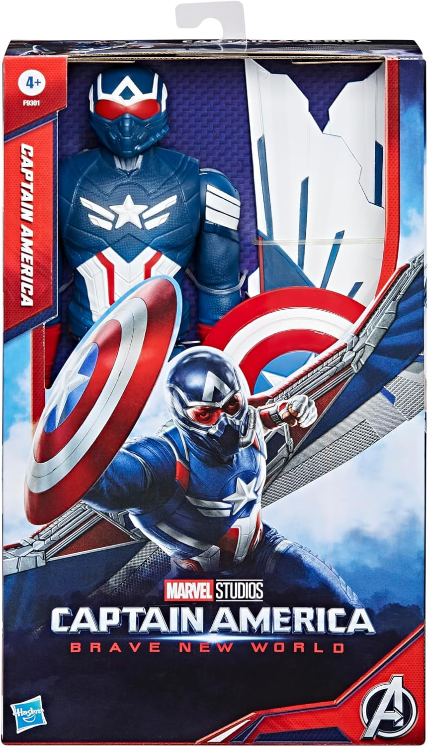 Marvel Studios Kapitan Ameryka Nowy wspaniały świat, Figurka Kapitana Ameryki Deluxe, 30 cm Figurki Naty Shop