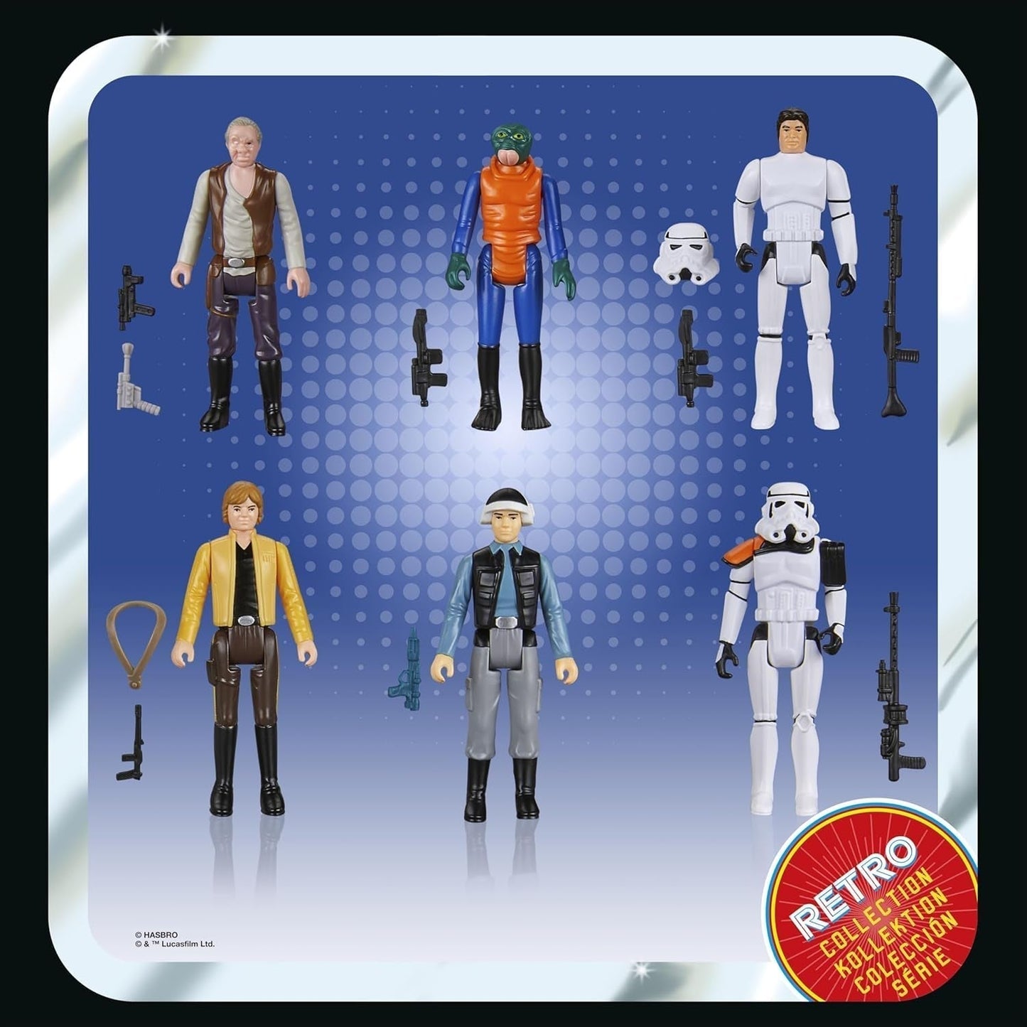 Star Wars Kolekcja Retro Gwiezdne Wojny: Nowa nadzieja Opakowanie zbiorcze 6 figurek 9,5 cm Figurki Naty Shop