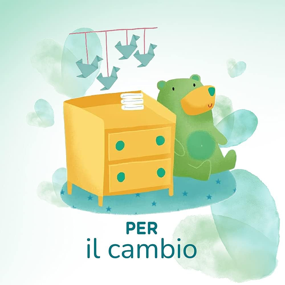 Chusteczki Pampers Acqua Pura Baby Wipes 468 szt. (3 szt.) - 99% wody, 100% bawełny, 0% plastiku, alkoholu i parabenów - idealne chusteczki oczyszczające do skóry wrażliwej, wilgotne, bez dodatku składników