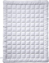 Kołdra Billerbeck Simone Superlight - kołdra jedwabna - 135 X 200 Cm - kołdra letnia, kołdra chłodząca, lekka kołdra letnia - 100% bawełna, biała Kołdry i kołdry Naty Shop 155X220 Cm