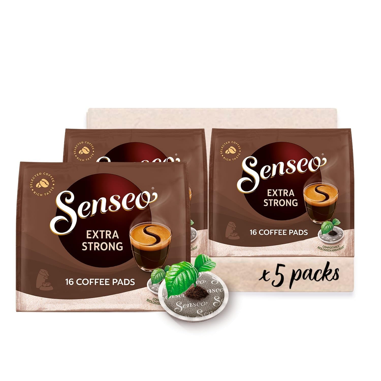 Podkładki Senseo Extra Strong, 5 x 16 Getränke, 80 podkładek Kaffeepad