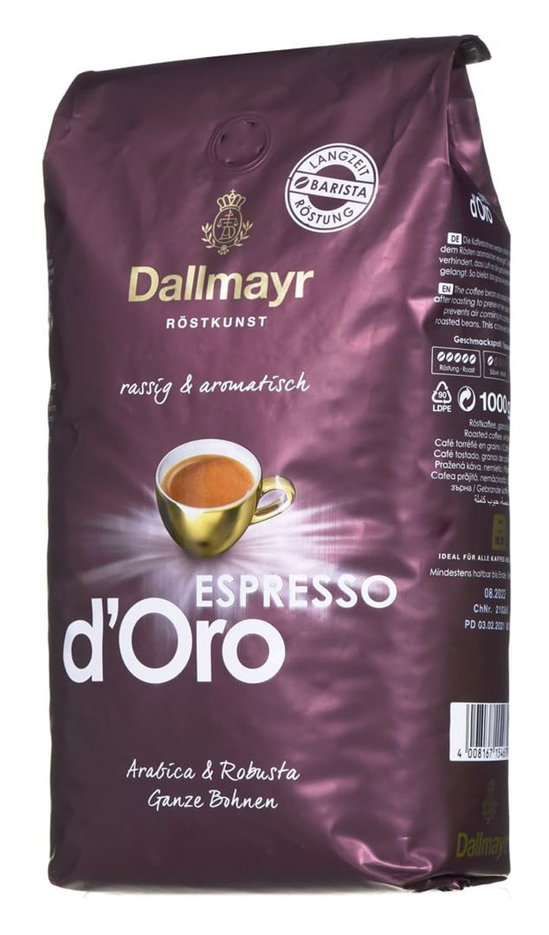 Espresso d'Oro całe ziarna 8x 1000g (8000g) - kawa mocno aromatyzowana