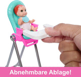 Barbie Skipper Lalka i akcesoria Zestaw do zabawy z jedzeniem Zestaw do opieki nad dziećmi Zabawka zmieniająca kolor HTK35