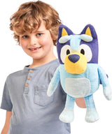Niebieska pluszowa zabawka z efektami dźwiękowymi, funkcjonalna pluszowa zabawka, interaktywna pluszowa zabawka, mówiąca pluszowa zabawka, pluszowa zabawka (33 cm) Naty Shop Dolls