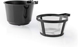Espressor NEDIS - Kawa filtrowana - 0,4 l - 1 filiżanka - Timer - Czarny / Srebrny