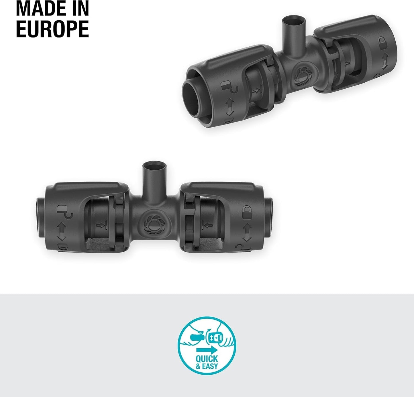Trójnik Gardena Micro-Drip-System do dysz zraszających: połączenie rur 13 mm z dyszą zraszającą, automatyczne nawadnianie roślin, szybka i łatwa technologia łączenia, wielokrotnego użytku (13206-20)