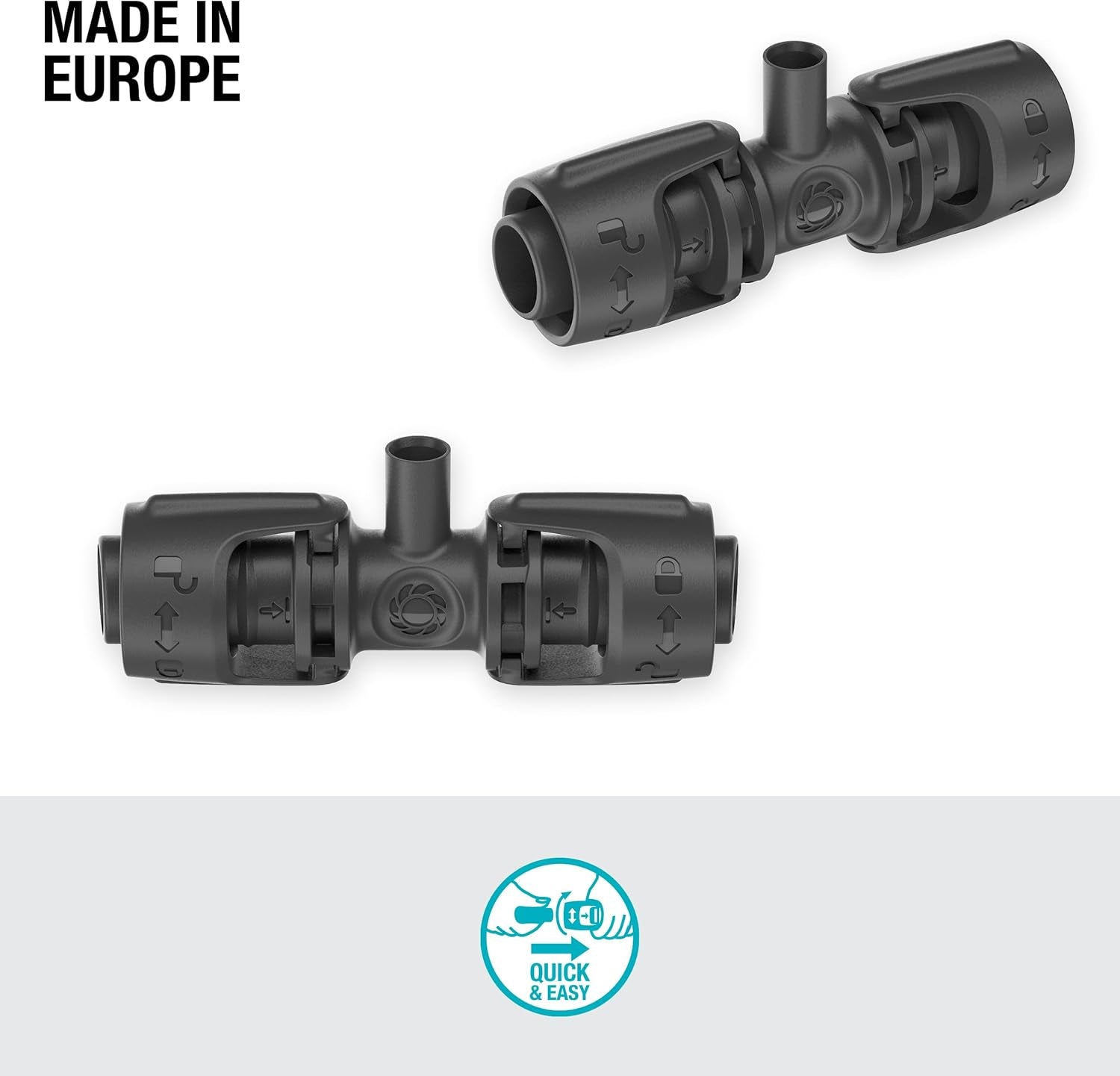 Trójnik Gardena Micro-Drip-System do dysz zraszających: połączenie rur 13 mm z dyszą zraszającą, automatyczne nawadnianie roślin, szybka i łatwa technologia łączenia, wielokrotnego użytku (13206-20)