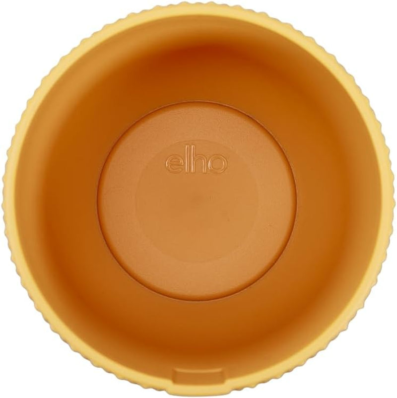 elho Jazz Round Mini 7cm - Doniczki do wnętrz - 100% plastiku pochodzącego z recyklingu - Ø 7 x wys. 6,5 cm - Żółty/bursztynowy
