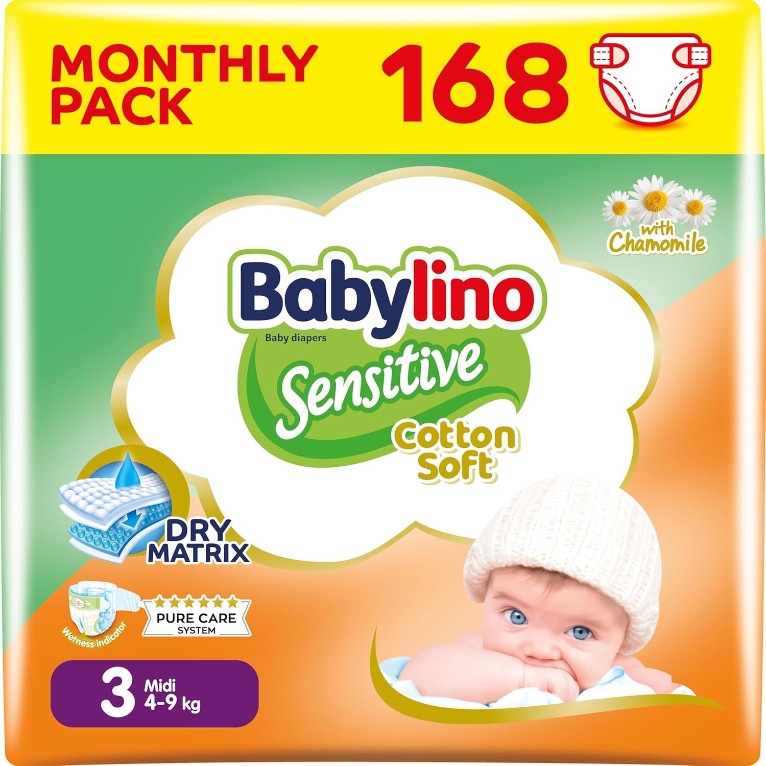 Wrażliwe pieluszki dziecięce, rozmiar 1, dla noworodków (2-5 kg), 26 sztuk