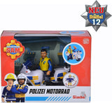 Simba 109251092 - Motocykl policyjny Strażak Sam, Z figurką Malcolma, Z akcesoriami, Sezon 12, Od 3 lat Figurki Naty Shop