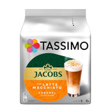 Tassimo Kapseln Jacobs Typ Latte Macchiato Caramel, 5 x 8 podkładek, 40 Kaffeekapseln