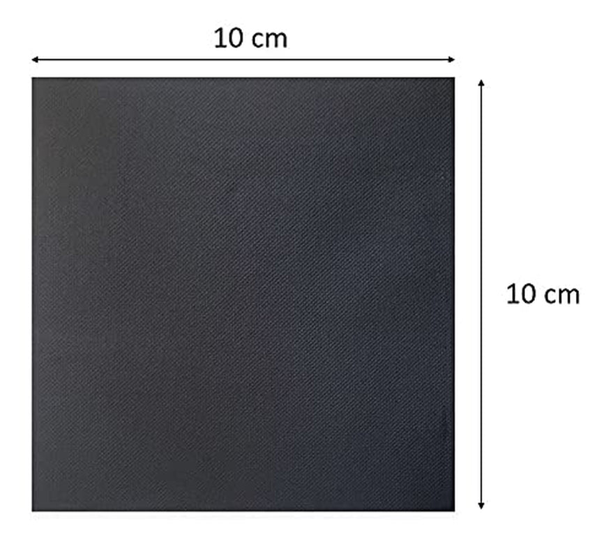 Saten Ser22104961 Koktajl, serwetki 20 X 20, 2 warstwy, 1/4 złożenia, 100 serwetek, Punta-Punta, czarny
