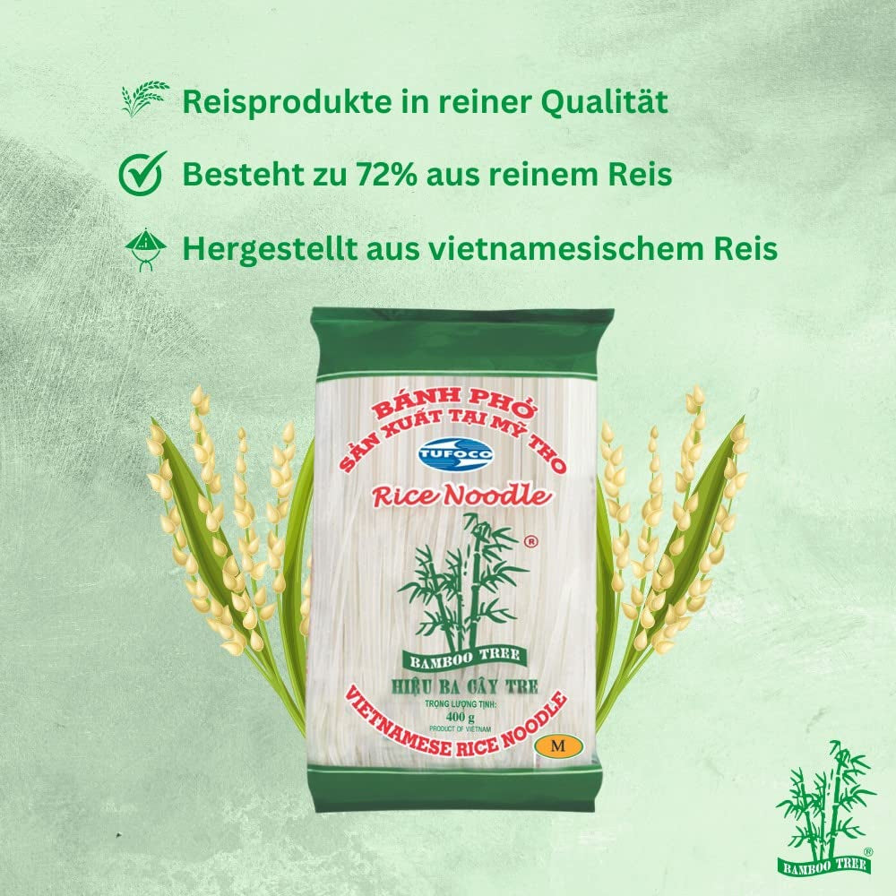 DRZEWO BAMBUSOWE - Reisnudeln 3 mm. - 1 X 400 gr