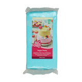 Fondant w rolce FunCakes Baby Blue: łatwy w użyciu, gładki, elastyczny, miękki i giętki, idealny do dekorowania ciast, halal, koszerny i bezglutenowy. 1 kg Naty Shop Domyślny tytuł pasty cukrowej
