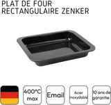 Zenker Ofenbackform (33 X 5 X 25 Cm) SPECIAL COOKING, Rechteckige Auflaufform Mit Enamelle-Versiegelung, Backform Mit Extra Hohem Rand (Farbe: Schwarz), Menge: 1 Stück Formy i blachy do pieczenia Naty Shop
