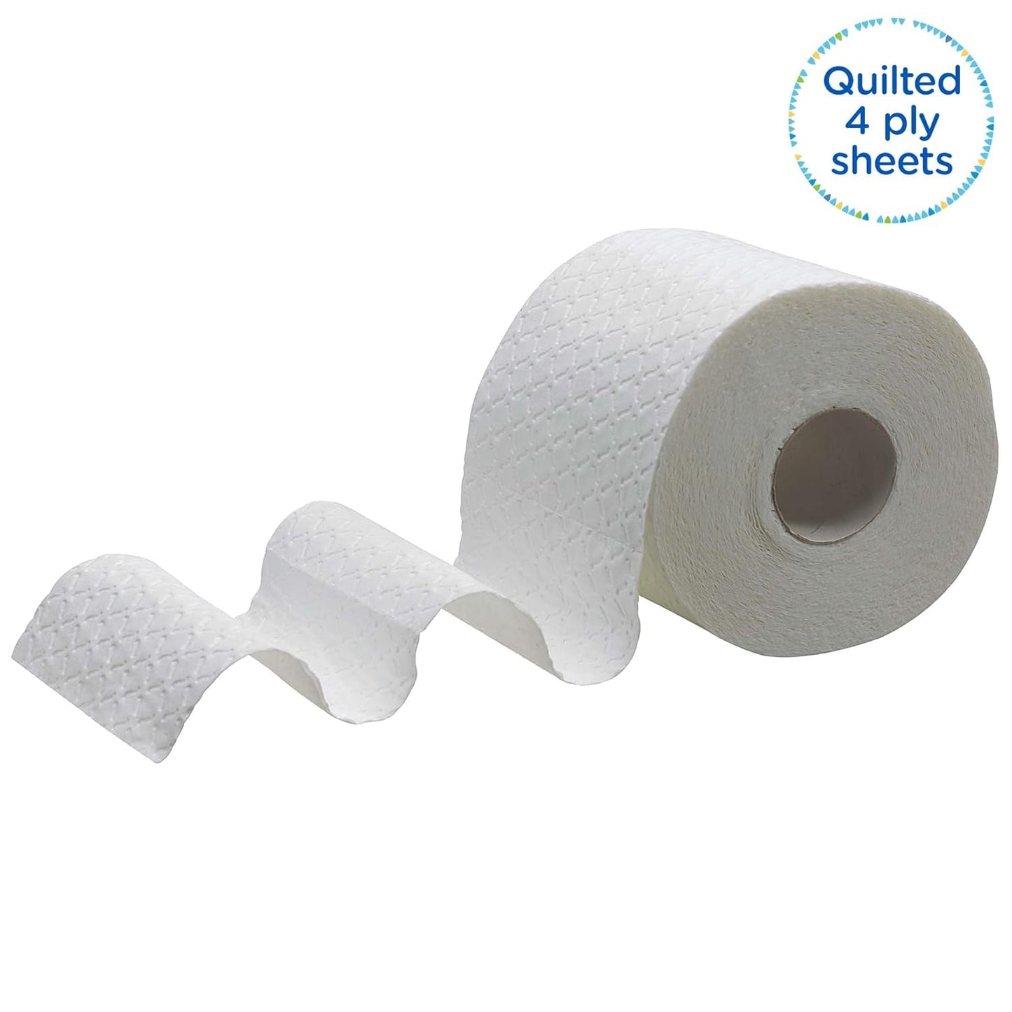 Rolki papieru toaletowego Kleenex Premium 8484, papier toaletowy 24 rolki x 160 dmuchanych arkuszy, 4-warstwowy papier toaletowy, 100% czystego włókna, wysokiej jakości, odporny na rozdarcie i miękki (2 opakowania)