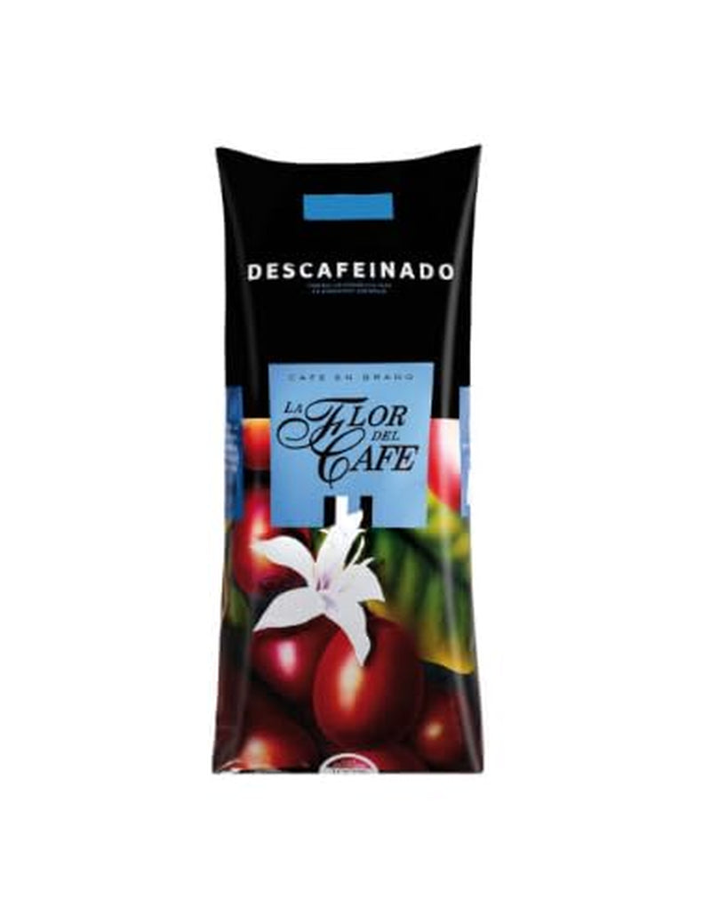 Kawa bezkofeinowa Flor del Café w ziarnach, 100% Arabica, całe ziarna, średnio-ciemna palenie, 10 kg (10 x 1 kg), certyfikat UTZ
