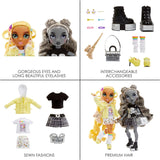 Edycja specjalna Rainbow High Shadow High – Madison Twins Sunny and Luna – 2 modne lalki w żółtych i szarych strojach od projektantów, mieszaj i dopasowuj z akcesoriami – dla kolekcjonerów i dzieci w wieku 4–12 lat