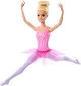 Barbie Ballerina Lalka Modna blondynka w odpinanej liliowej spódniczce tutu z baletowymi ramionami i spiczastymi butami HRG34