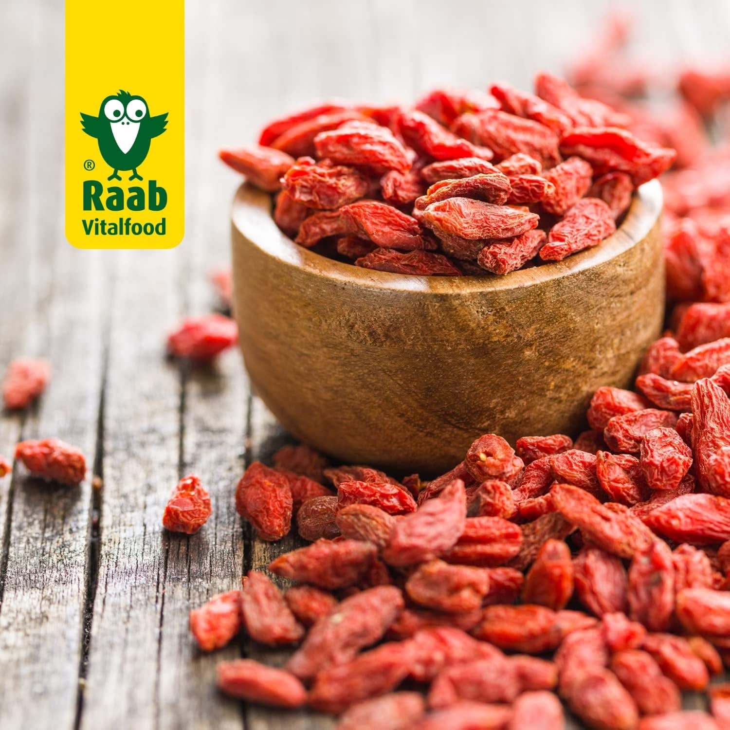 Raab Vitalfood Organiczne jagody goji, najwyższej jakości, 500 gramów produktów suszonych Naty Shop