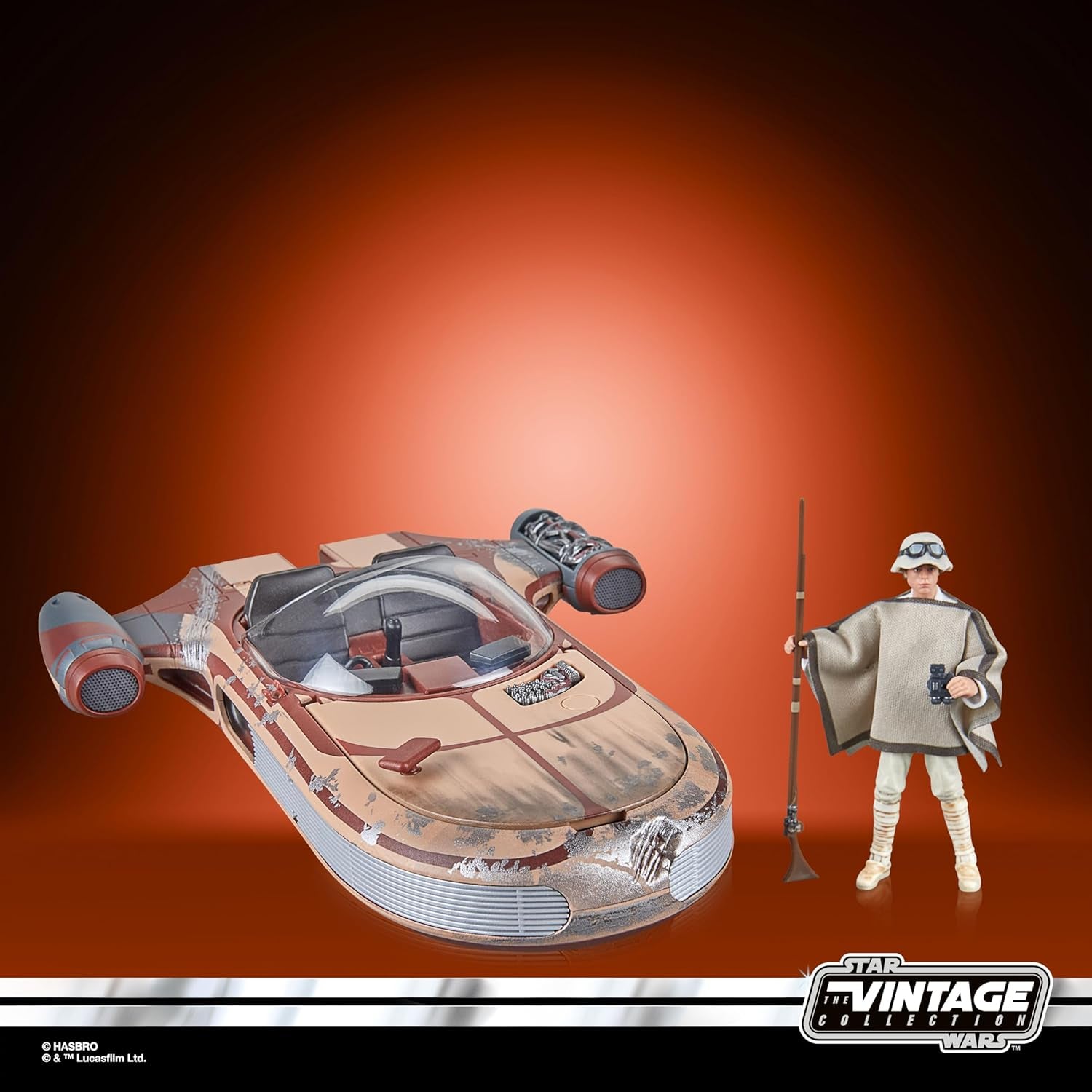 Star Wars Vintage Collection Landspeeder i Luke Skywalker, Gwiezdne Wojny: Nowa nadzieja Figurka i pojazd, Figurki 9,5 cm Naty Shop