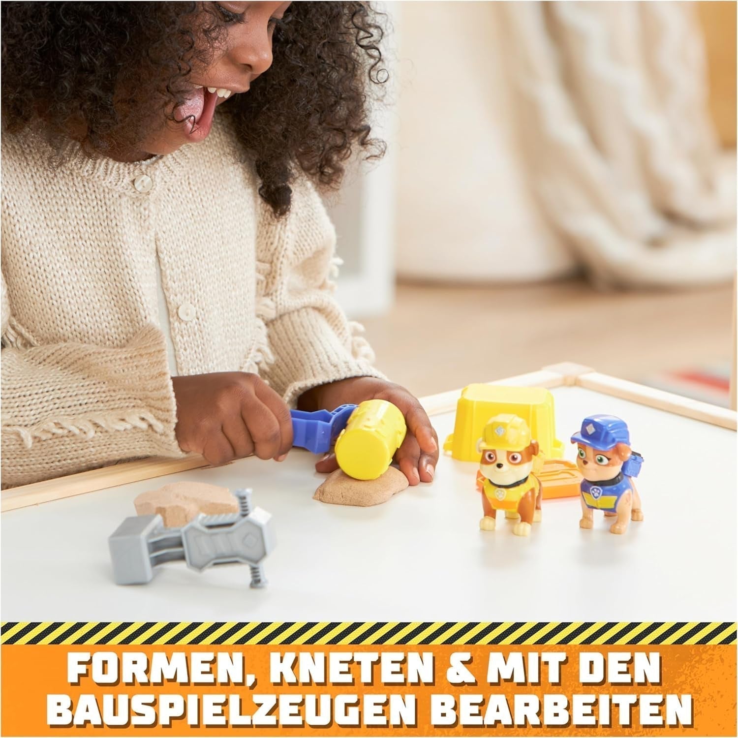 Rubble & Crew - zestaw figurek Rubble & Mix, 2 zabawki do budowania i piasek kinetyczny 85G, zabawka odpowiednia dla dzieci w wieku 3 lat i więcej Figurki Naty Shop