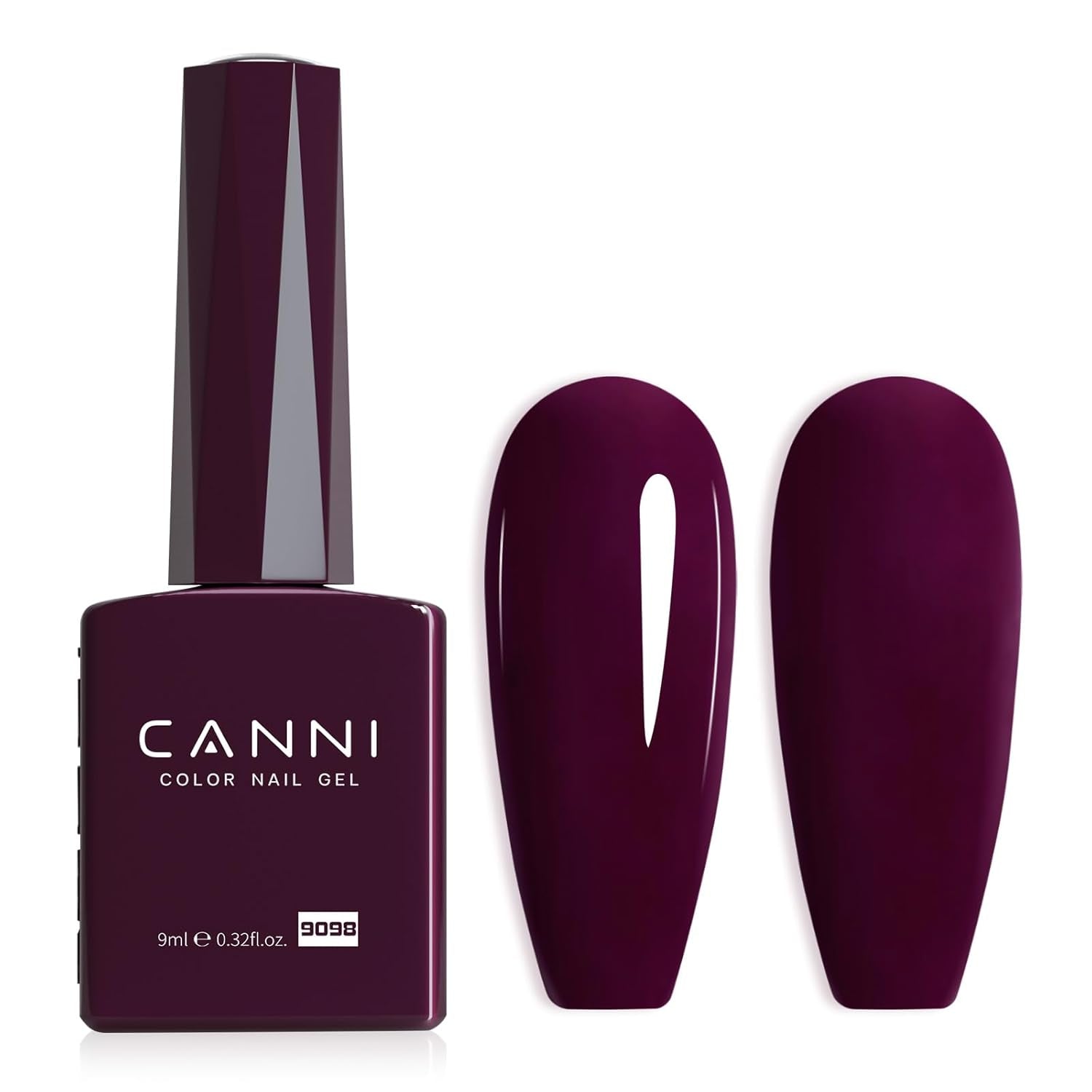 Żelowy lakier do paznokci CANNI, półtrwały, ciemnofioletowy, lakier do paznokci, żel UV, Soak Off, Manicure