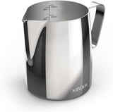 Kubek na mleko Barista z długopisem latte art, stal nierdzewna, 600 ml, srebrny