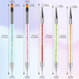 5 Stück Nagel Pinsel, Pinsel Für Gelnägel, Nageldesign Pinsel, Narzędzia do zdobienia paznokci, Für Herstellen Von Nagellack, Punktieren, Feinmalerei, DIY