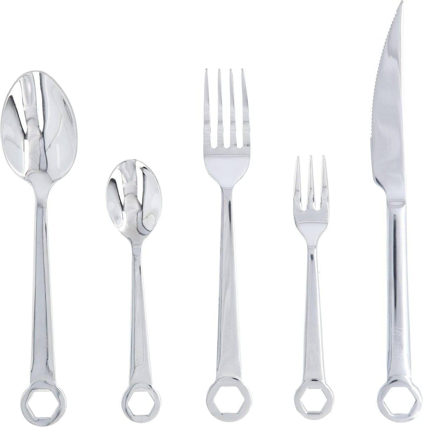 Zestaw sztućców 5-częściowy, stal nierdzewna Kitchen Naty Shop
