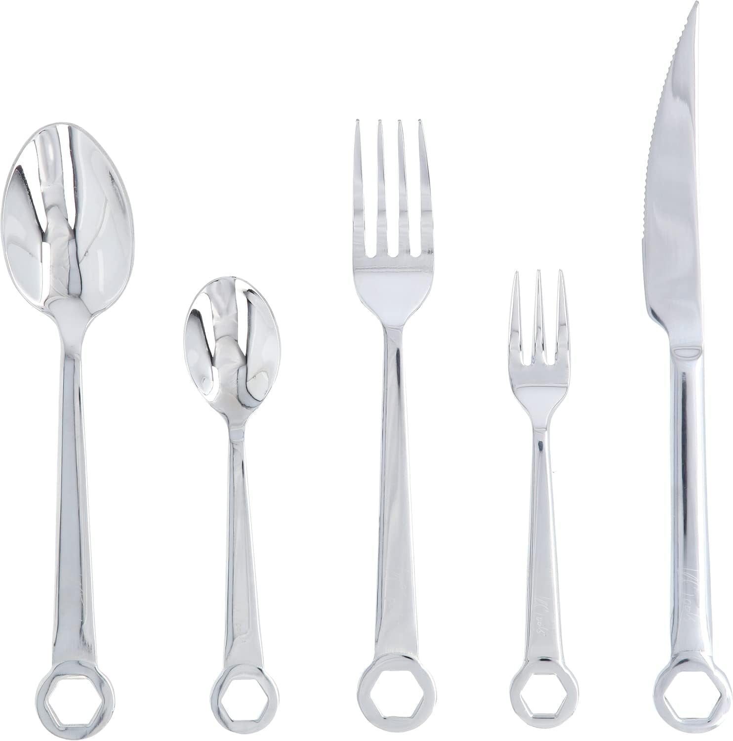 Zestaw sztućców 5-częściowy, stal nierdzewna Kitchen Naty Shop