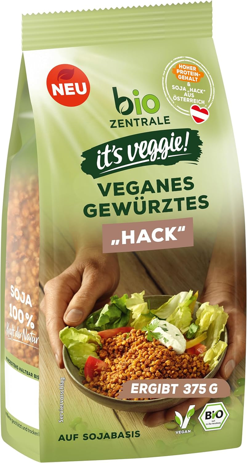 Biozentrale Bulgur na tacy z warzywami i imbirem | 200 g idealne na szybki posiłek na wynos | źródło białka wegańskiego | łatwe w przygotowaniu